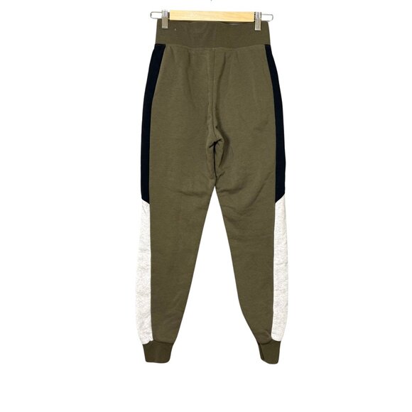 Nike Air Jogger Sweat‎ Pants Womens Size XS Olive Green Black Color Block Fleece - Picture 9 of 9